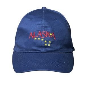 Alaska Embroidered Logo Adjustable Baseball Cap Navy Adult OS